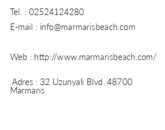 Marmaris Beach Hotel iletiim bilgileri
